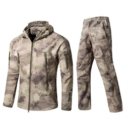 Chaqueta soft shell táctica impermeable antihielo camuflaje para caza