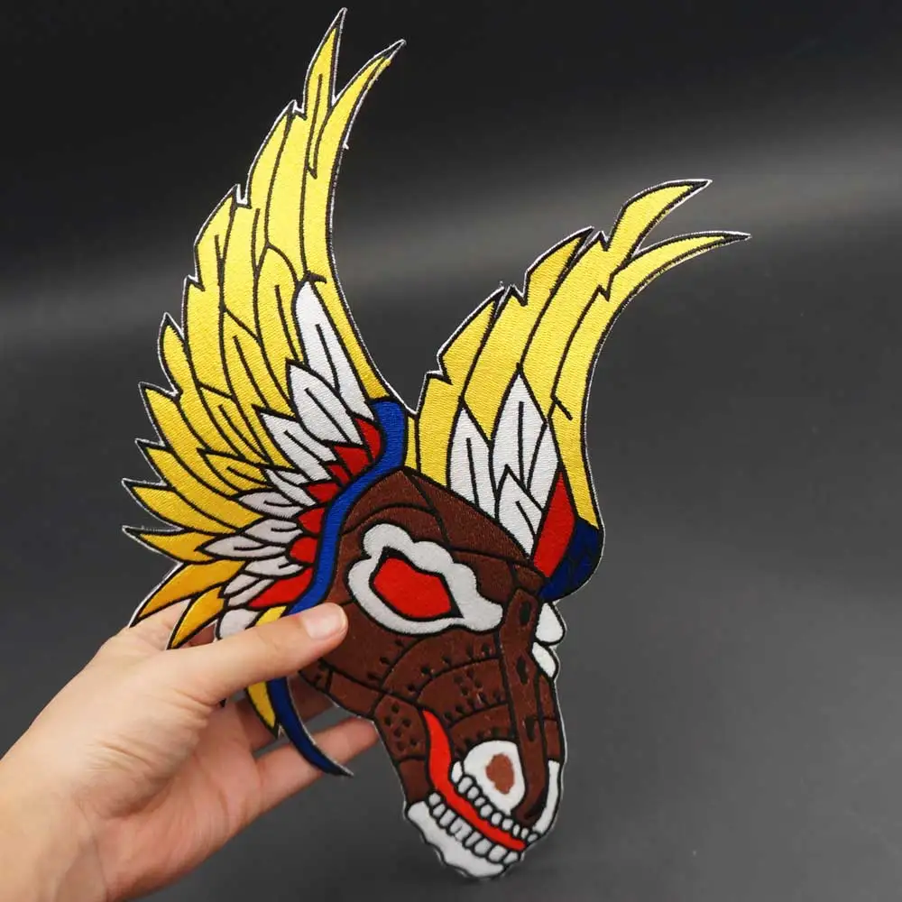 Parche bordado grande de Iron Horse Nomads MC, insignia de motorista para ropa, sombrero, bolsas, planchar en el respaldo - imagen 3