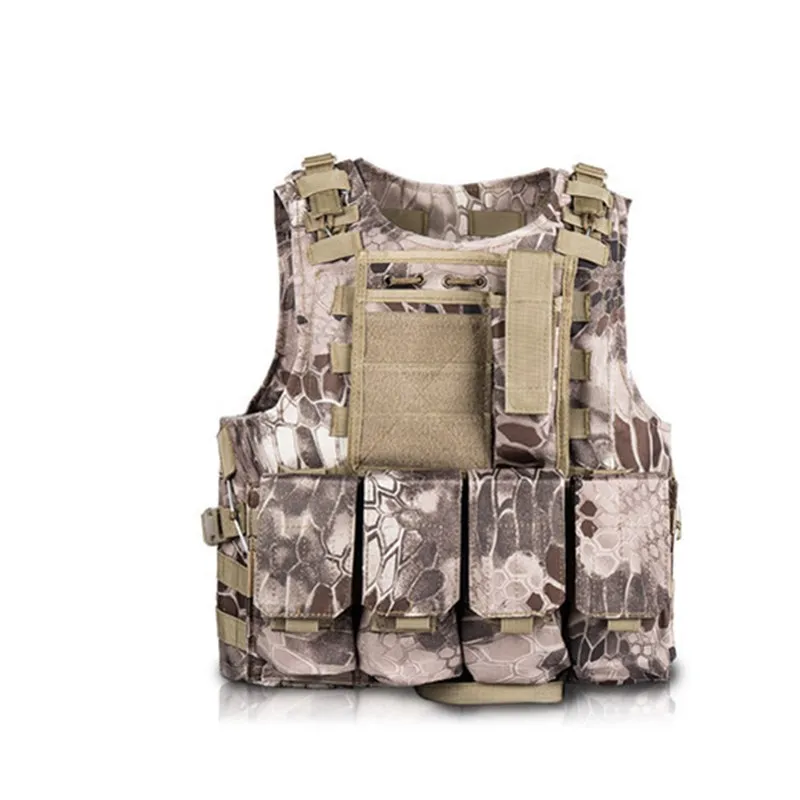 Chaleco táctico de combate para niños, equipo militar de camuflaje, de nailon, para exteriores - imagen 3