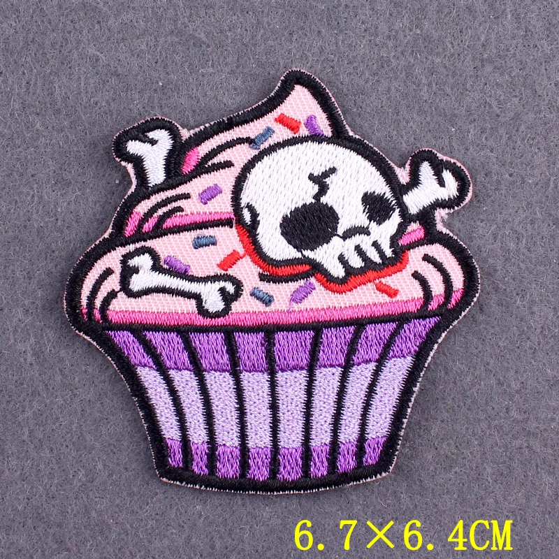 Parches para planchar comida de frutas para niños, apliques para ropa, parche bordado de pastel de aguacate, insignias para mochila, ropa DIY, rayas - imagen 3