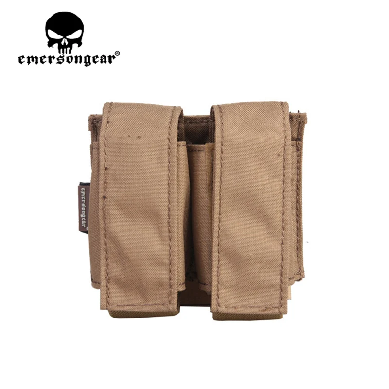 Emersongear-bolsa doble para granada de 40mm, soporte para bolsa de revista MOLLE de 9mm, bolsillo para Panel de caza Airsoft de nailon - imagen 5