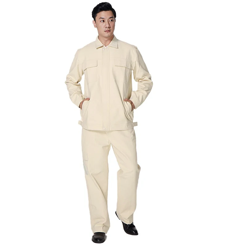 Ropa de soldadura 100% de algodón, retardante de llama, antisalpicaduras, reparación de automóviles, taller mecánico antiescaldado, uniforme eléctrico duradero - imagen 4