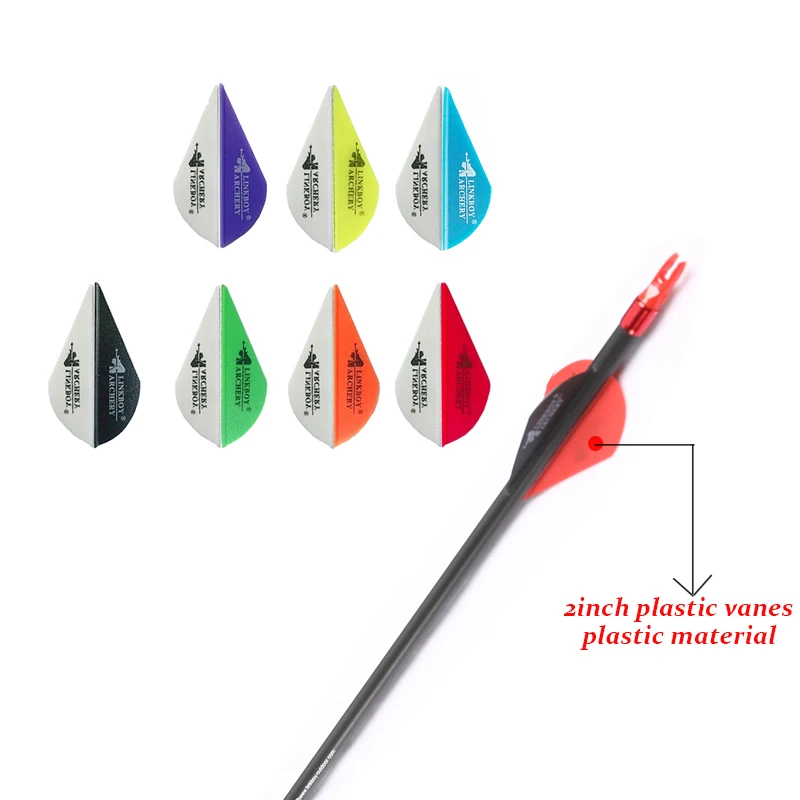 Linkboy-Arco de tiro con Flecha de 2 pulgadas, compuesto de flecha de carbono, arco de caza tradicional y Tiro, accesorios DIY, 36 Uds. - imagen 2