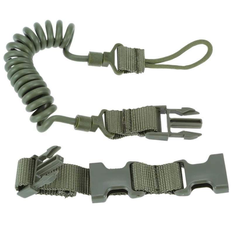 Cinturón al aire libre CS mochila accesorios Hutning pistola táctica sistema de seguridad cordón retráctil cuerda de seguridad para pistola Rifle eslinga de pistola - imagen 3