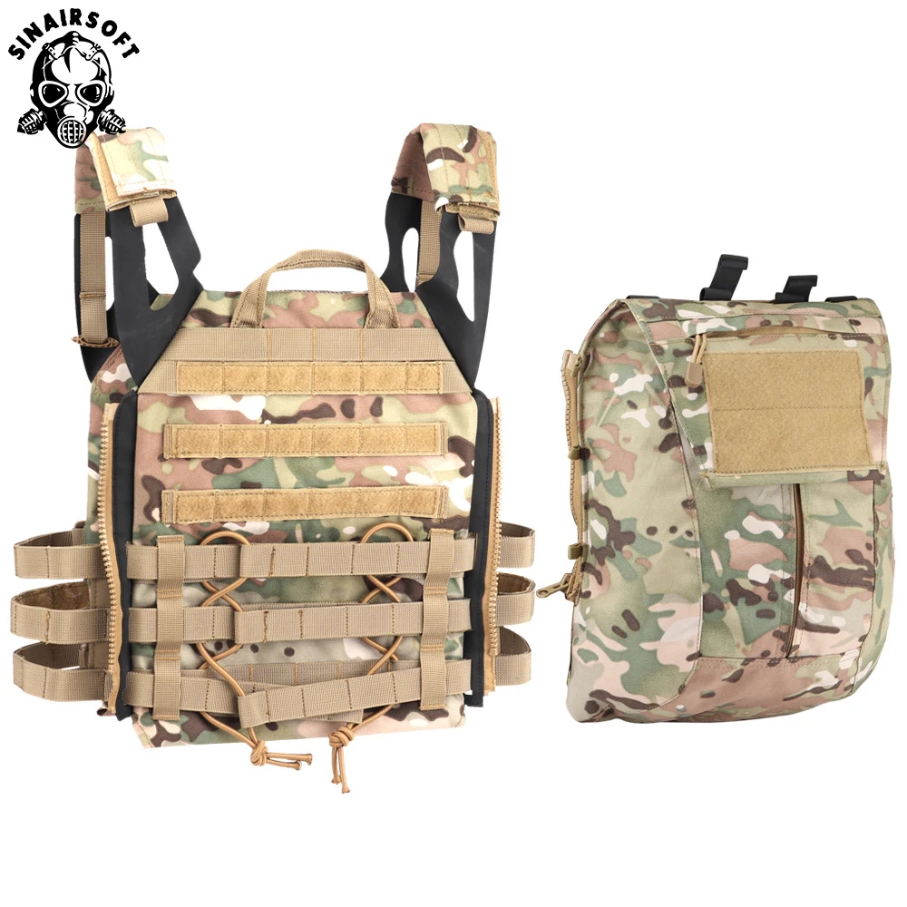 SINAIRSOFT-Paquete de Panel táctico con cremallera, portador de placa Molle militar Airsoft, mochila con cremallera, bolsa de nailon para chaleco AVS JPC 2,0 CPC - imagen 3