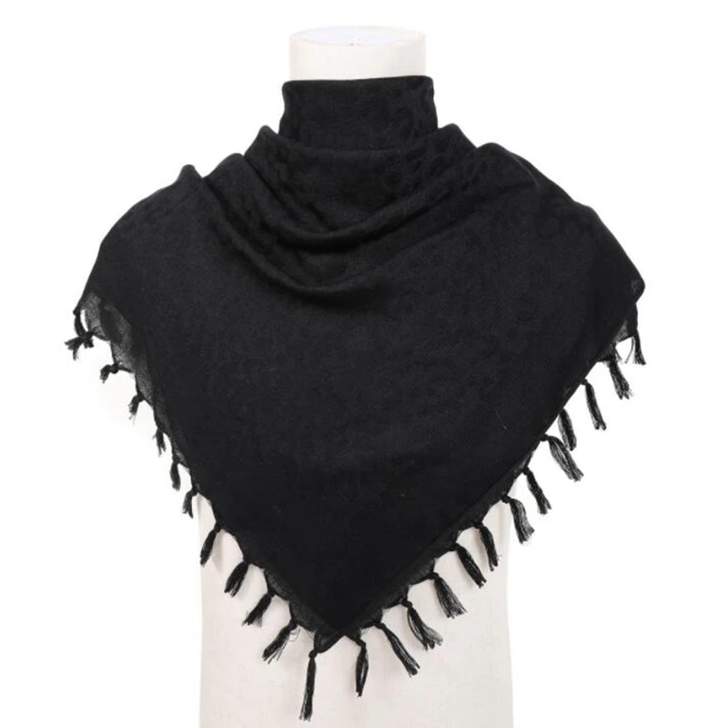 Bufanda árabe táctica del desierto para hombres y mujeres, bufanda Keffiyeh militar árabe, hiyab musulmán grueso, bufanda para la cabeza de senderismo a prueba de viento - imagen 3