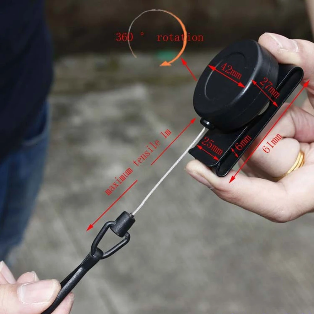 Eslinga de pistola rotativa retráctil de acero suave, cuerda de seguridad especial, funda de revólver, accesorios tácticos de caza - imagen 3