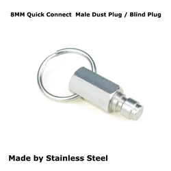 Tapón antipolvo HPA conexión rápida macho – Acero inoxidable 8mm