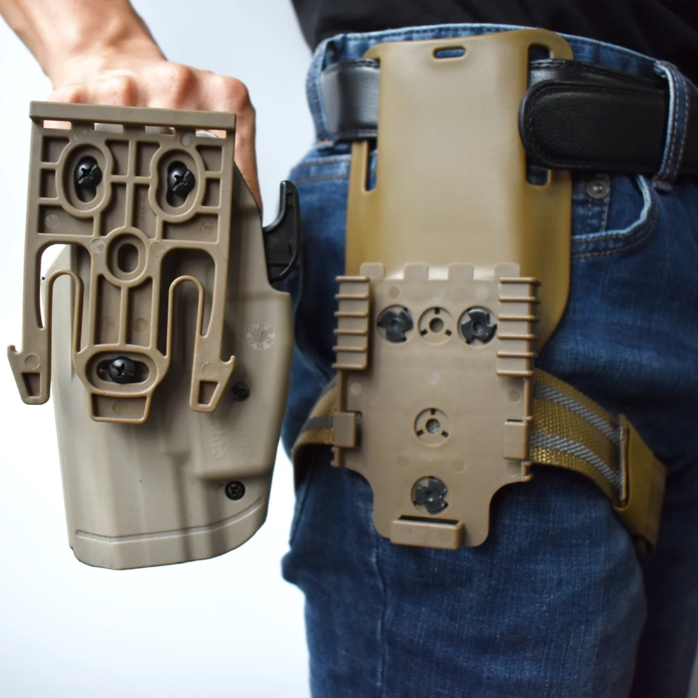 Kit de sistema de bloqueo rápido QLS 19 22, lazo de cinturón medio-bajo, correa de pierna muslo, accesorio de funda de pistola táctica, plataforma de pierna caída - imagen 5