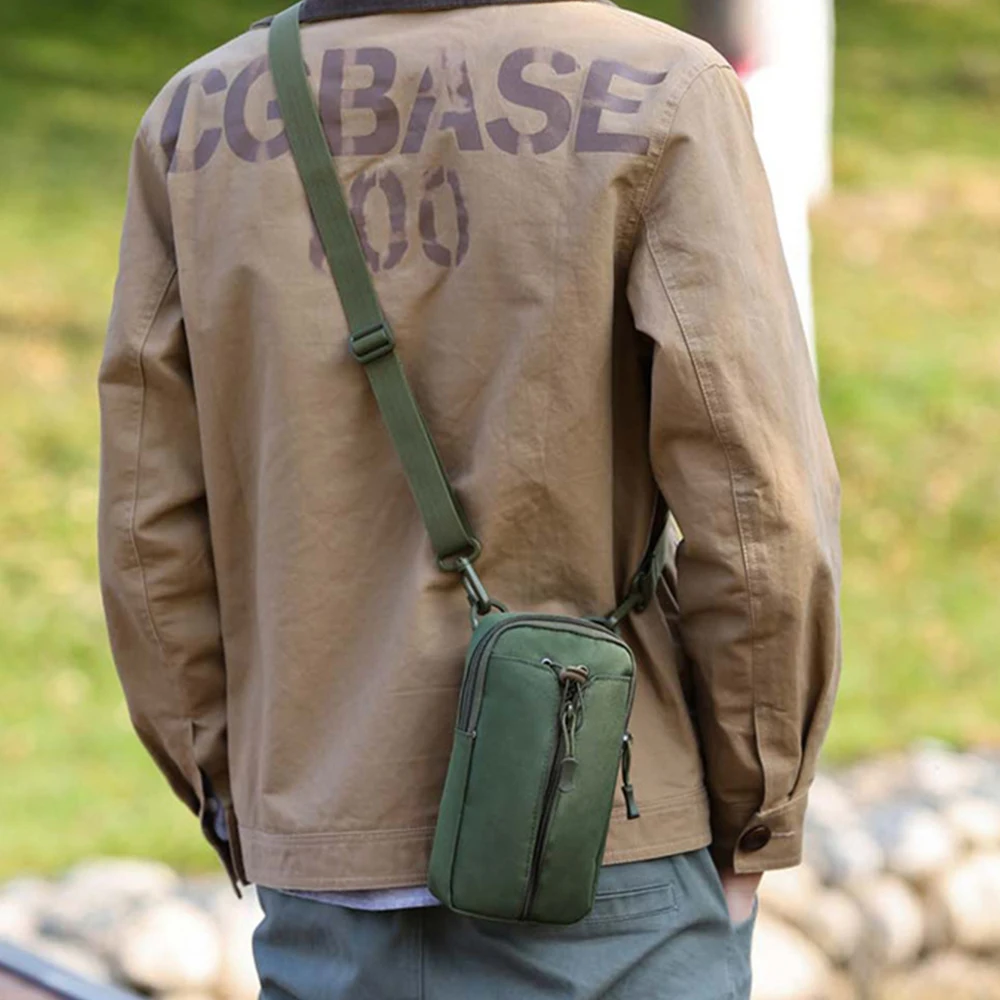 Bolsa táctica Molle para botella de agua, bolso de hombro mejorado, soporte de viaje, deporte al aire libre, Camping, senderismo, bolsas de pesca, X288 - imagen 2