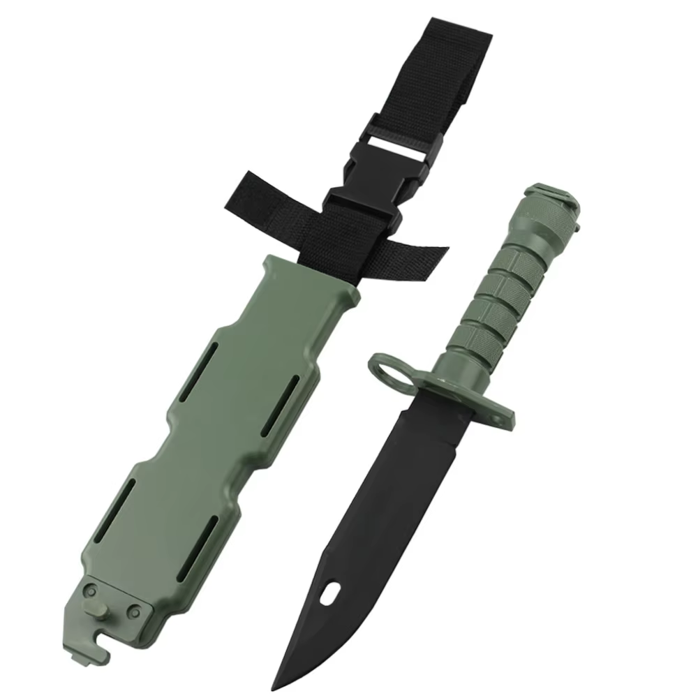 VULPO Tactical Airsoft Combat plástico Toy M9 Dagger Cosplay modelo Knife Training CS Wargame Bayonet - imagen 2