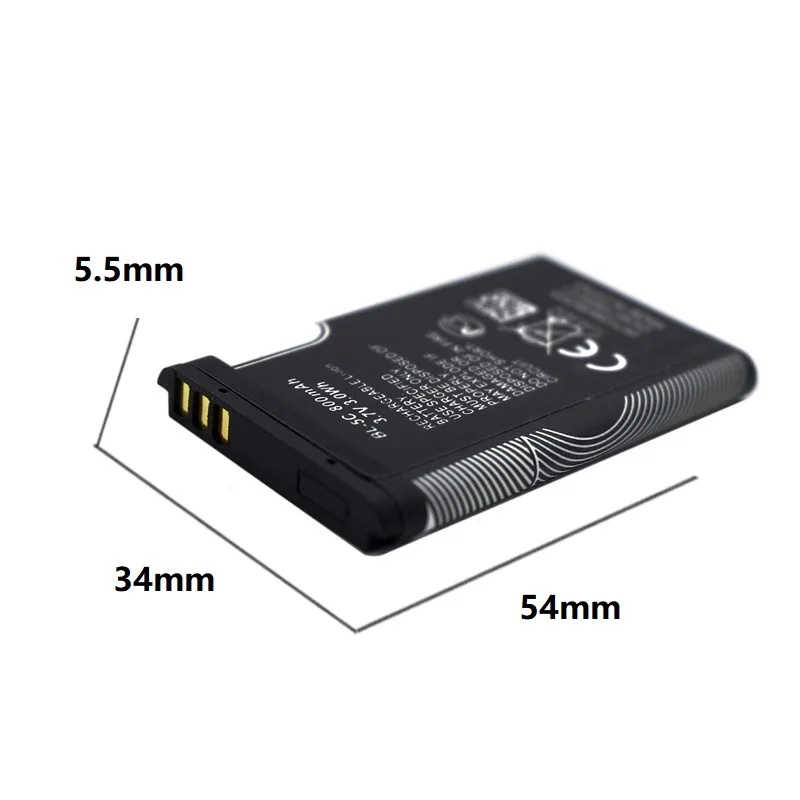 Batería recargable BL5C para Nokia – Alta capacidad 1020mAh - imagen 3