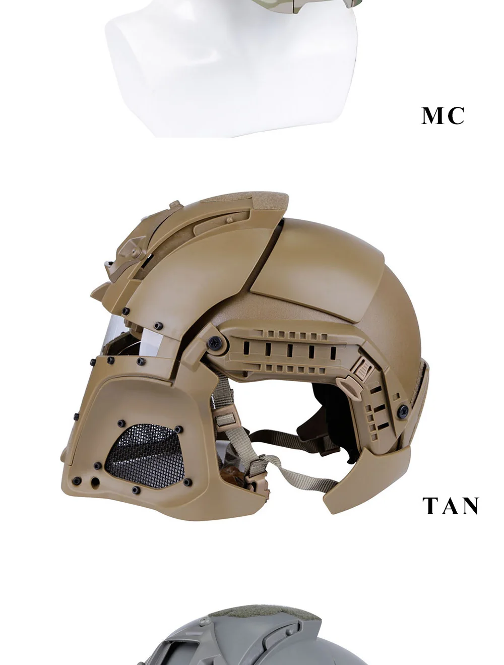 Casco Táctico - Vista lateral