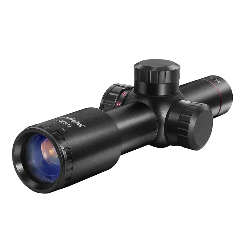 Mira óptica compacta 4,5x20 AK74 AK47 AR15, mira para Rifle de caza, mira telescópica Mil Dot iluminada en rojo, caza de aire para francotirador - imagen 3