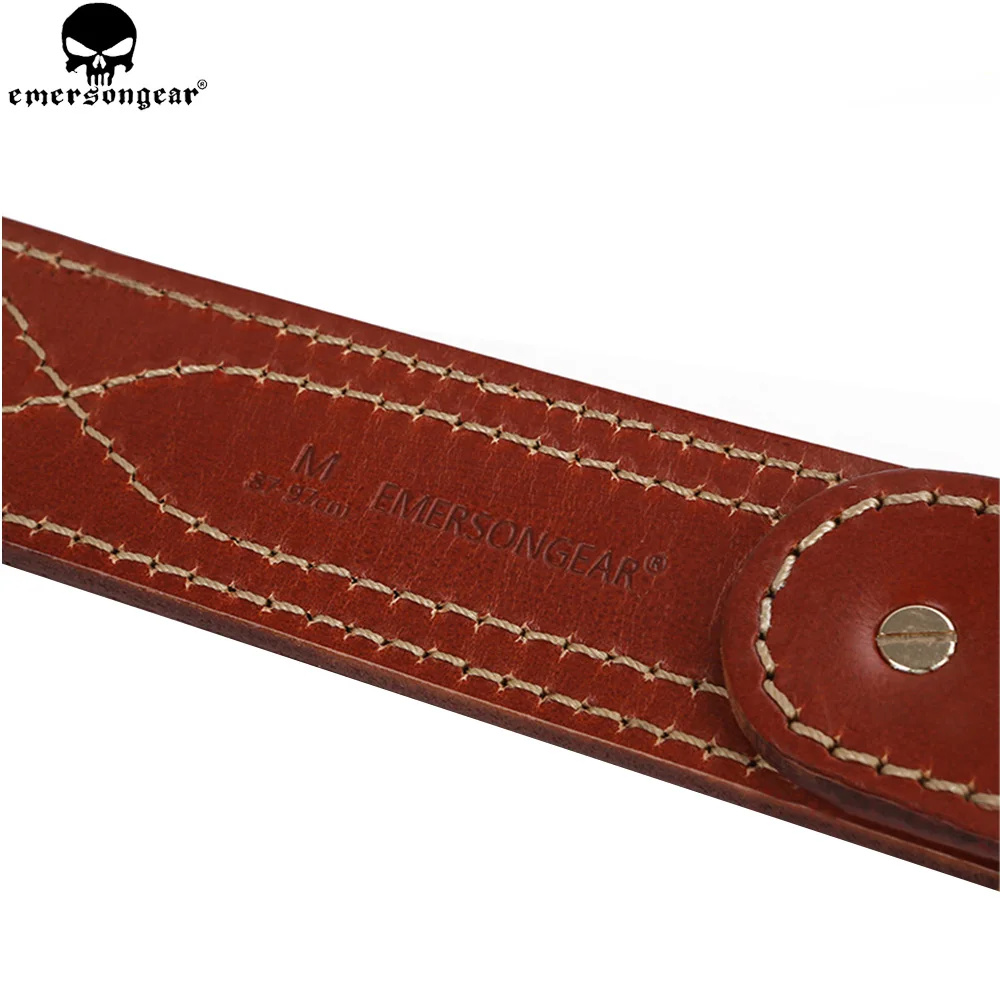 Emersongear-Cinturón táctico de cuero para hombre, cintura SB6, cosido elegante, cinturón de trabajo de 1,75 pulgadas, hebilla de latón, cinturón de sillín Superior EM9522 - imagen 5