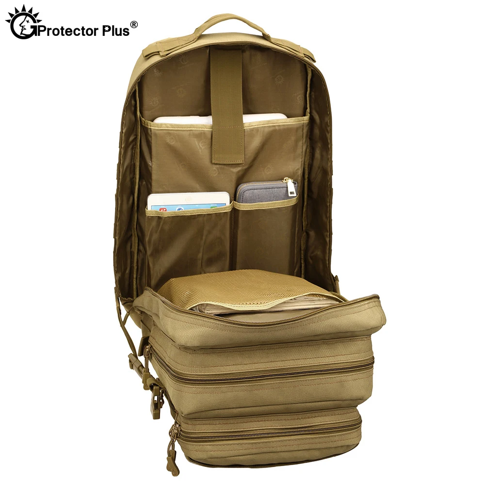 Mochila militar táctica de gran capacidad, bolsa de camuflaje resistente al agua para deportes al aire libre, viajes y Camping, PROTECTOR PLUS, 45l - imagen 5