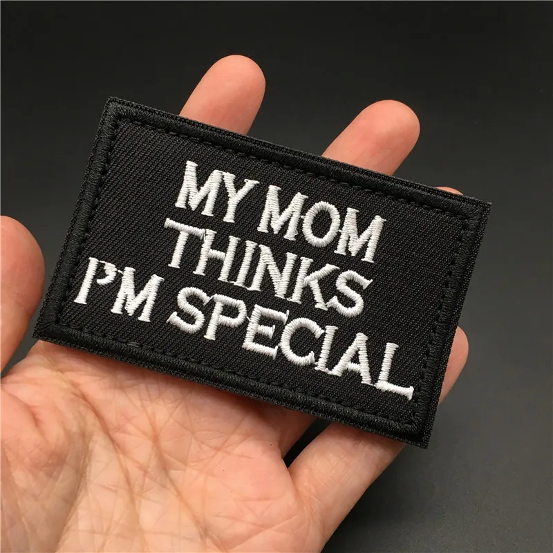 MY MOM-Parches con texto para ropa, tiras bordadas para ropa, pegatinas, apliques de costura, insignia de mochila - imagen 3