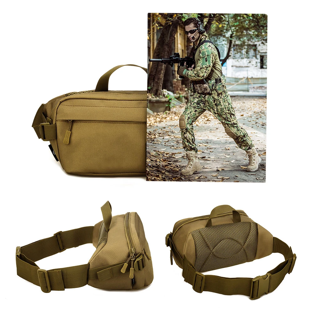 Riñonera táctica de senderismo al aire libre, bolsa de pecho de hombro para acampar, militar, deportes, caza, ejército, escalada, bolsas cruzadas de viaje - imagen 5