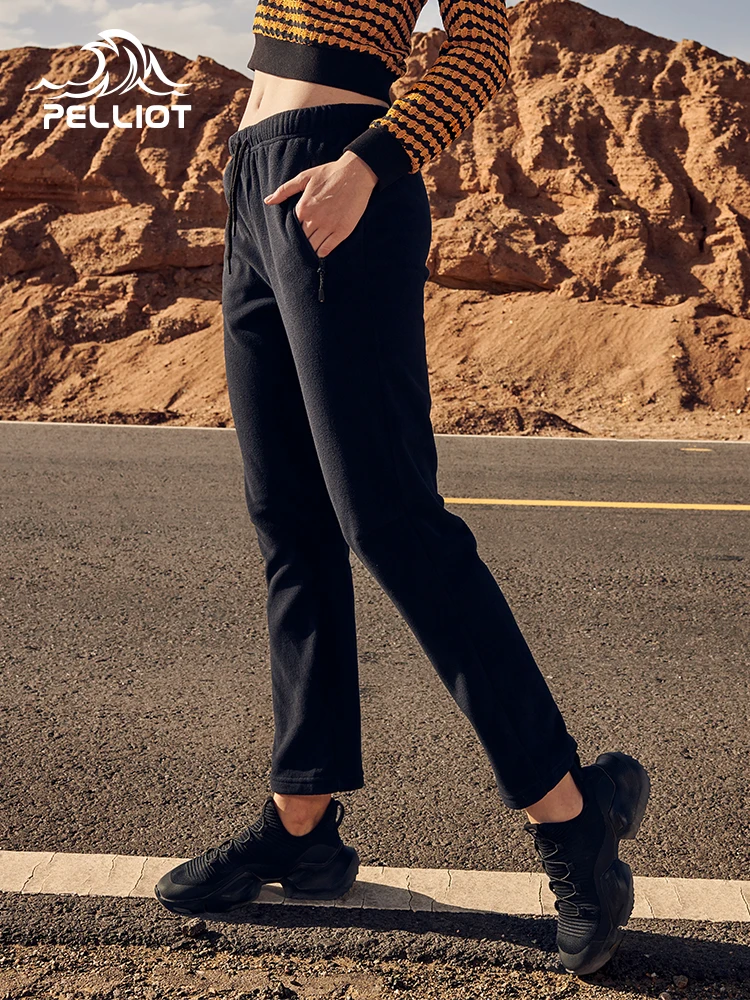 Pelliot Pantalones elásticos de senderismo de invierno para mujer, pantalones de lana para deportes al aire libre para hombre, pantalones de Trekking de montaña para hombre - imagen 4