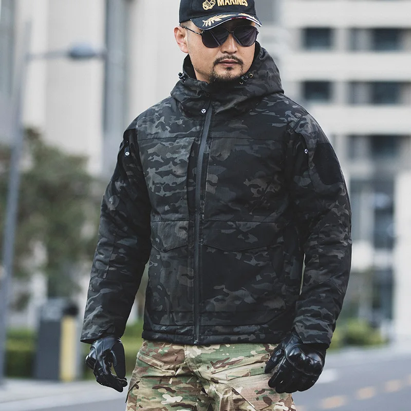 Mege-Chaqueta táctica de invierno, Parka de camuflaje, abrigo militar de combate, Multicam, cálida, para exteriores, Airsoft, cortavientos - imagen 3