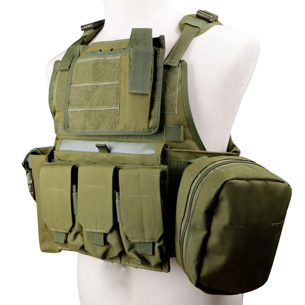 Chaleco táctico Molle, armadura corporal, Airsoft, placa de asalto militar, aparejo de pecho, accesorios de caza, Airsoft CS Wargame - imagen 2