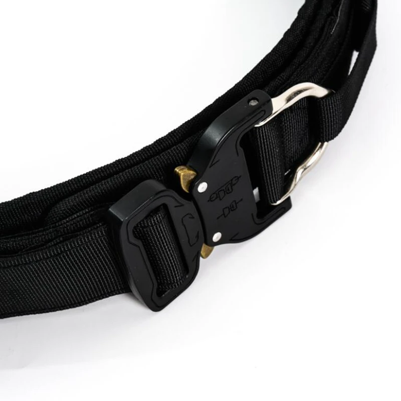 Cinturón táctico de pistola de combate para hombre, cinturón grueso de nailon, pistolera de servicio, hebilla de liberación rápida, MOLLE Extra grueso - imagen 5