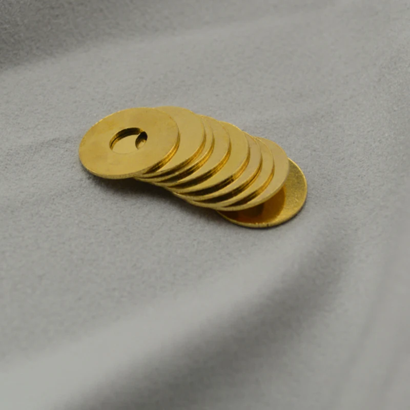 Cuña de cojín de Metal de cobre y bronce, arandela de latón para Benchmade 710 730 Griptilian 550 551 552, anillo de almohadilla de reparación, fabricación de bricolaje, 2 uds. - imagen 2