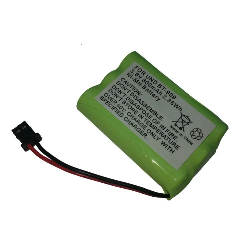Batería de teléfono inalámbrica recargable para uniden BT-909, BT909, 3,6 v, 3 x AAA, Ni-mh, 800mAh, 3,6 V - imagen 5