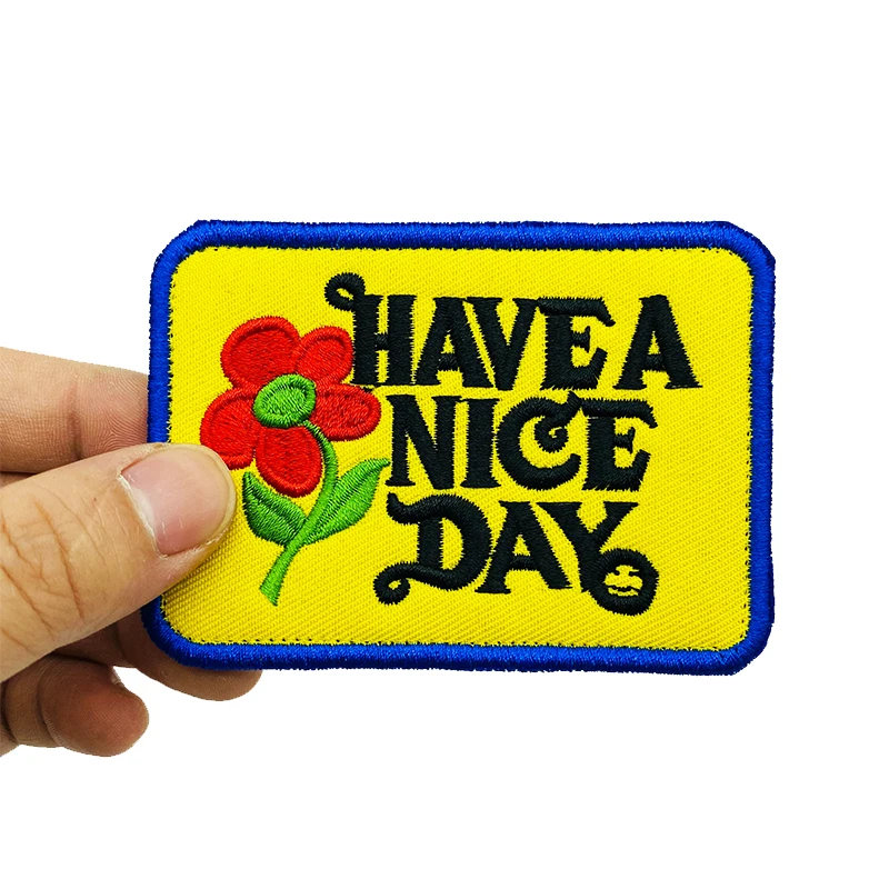 Parches bordados de alta calidad para un buen día, insignia de táctica militar, brazalete de bucle de gancho, palo 3D en chaqueta y mochila - imagen 5