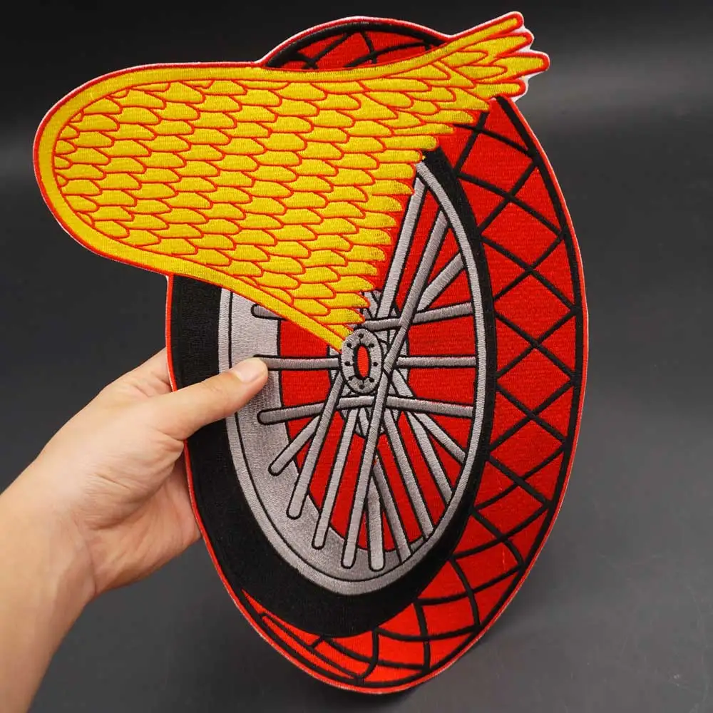 Wheels of Soul-Parche de motorista Punk bordado para ropa, sombrero, bolsas, planchado en el respaldo - imagen 3