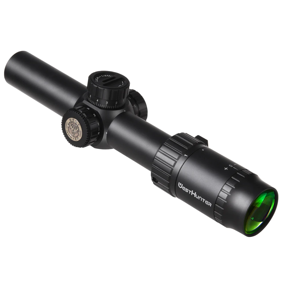 WestHunter-mira telescópica compacta de caza, visor óptico de retícula iluminada, IR, 1-6X24, R & G, para Airsoft - imagen 3