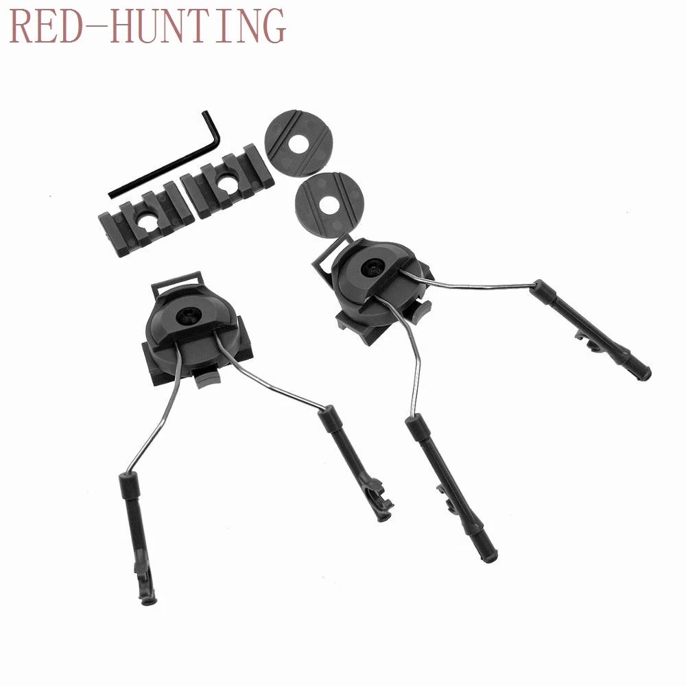 Soporte para auriculares Airsoft Paintball, adaptador de riel para casco rápido del ejército, Kit de montaje táctico, accesorios - imagen 4