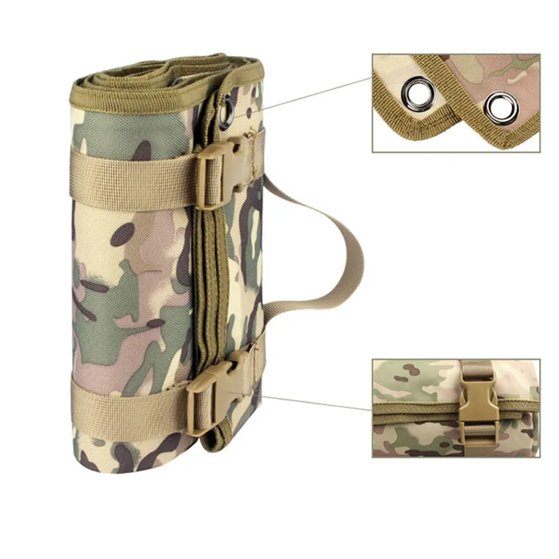 Tapete táctico de tiro enrollable, manta Picnicn impermeable de nailon, antideslizante, almohadilla para pistola de Rifle, limpieza de escopeta Molle - imagen 3