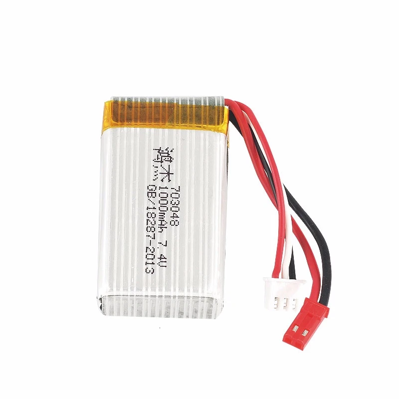Batería Lipo de 7,4 v, 1000mah, 703048, para MJXRC X600, U829A, U829X, X600, F46, X601H, JXD391, FT007, Lipo, 7,4 V, batería de juguete RC, 1 piezas - imagen 2