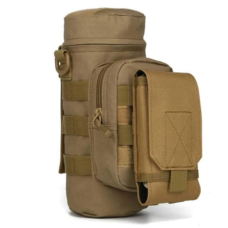 Bolsa de botella de agua Molle táctica para exteriores, bolsa de botella de agua multifunción, cintura de gran capacidad, Correa desmontable - imagen 3