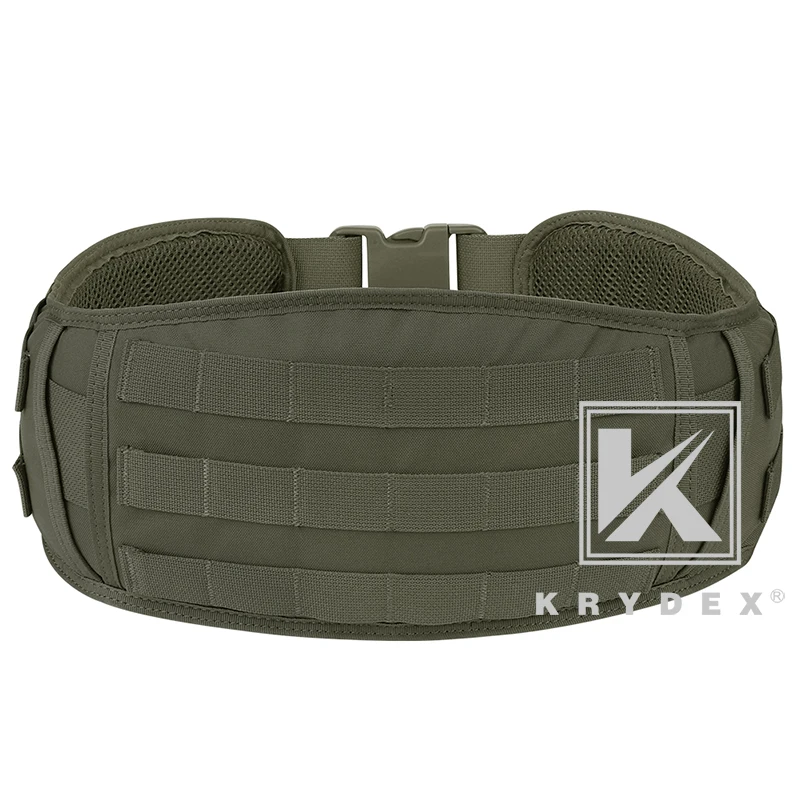 KRYDEX Cinturón táctico, cinturón de batalla acolchado ancho y suave MOLLE, cinturón de liberación rápida multifunción para caza Airsoft - imagen 3