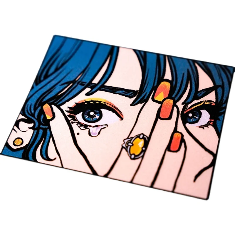 Pegatina reflectante impermeable para coche de Anime, diseño de ojos eléctricos de chica hermosa para casco de motocicleta - imagen 5