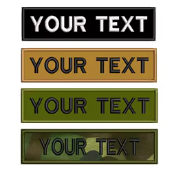 Parches bordados con nombre personalizado, insignia de rayas, gancho de respaldo o planchar o coser o gancho para ropa, uniforme, sombrero, mochilas