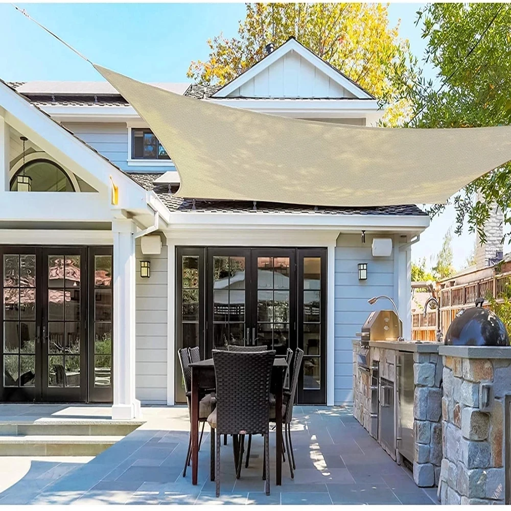 Toldo impermeable para navegar en el jardín, toldo para acampar al aire libre, estacionamiento, piscina, bloque UV, cuadrado, rectangular, triángulo - imagen 5