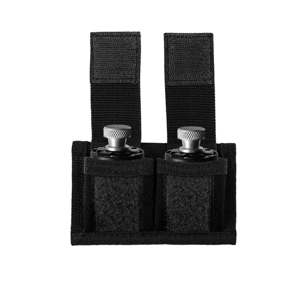 Bolsa táctica Molle para revólver de caza, bolsa de cinturón de cargador de doble velocidad, compatible con 22 Mag 32 38 357 41 44 - imagen 2