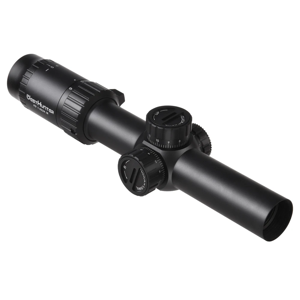 WestHunter-mira telescópica compacta de caza, visor óptico de retícula iluminada, IR, 1-6X24, R & G, para Airsoft - imagen 2