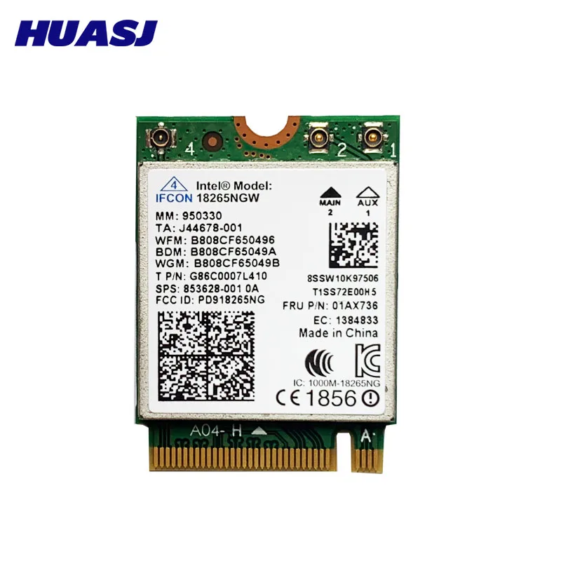 Tribanda inalámbrica, 2,4G/5G, BT 4,2, 18265NGW para Intel, BT 4,2, módulo WIFI, 867Mbps, tarjeta WIFI para ThinkPad T470, T570, T470 - imagen 3
