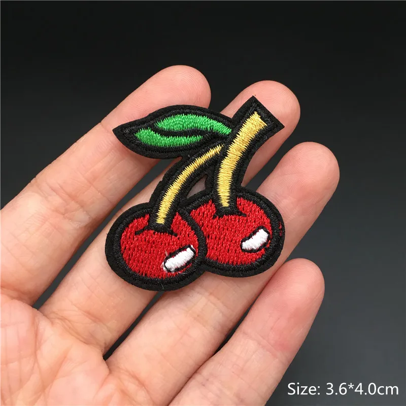 Parches de guitarra Shark Cherry Bandge para ropa, apliques a rayas, insignia, pegatina decorativa para ropa, parche bordado para planchar - imagen 3