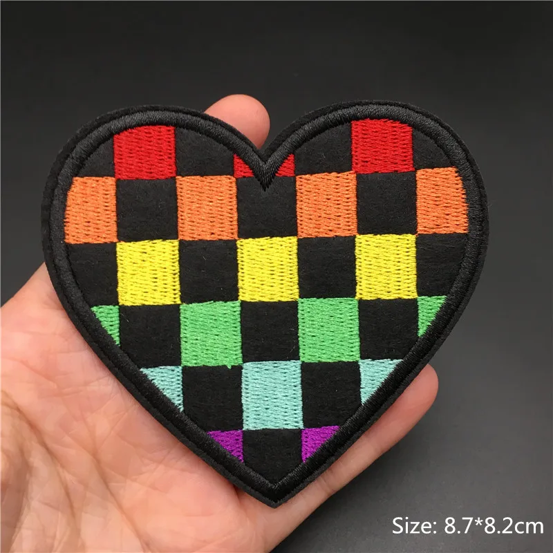 Baloon-insignias de corazón de perro, parche bordado para ropa, apliques decorativos Diy, parches para planchar, ropa, camiseta, costura, rayas - imagen 5