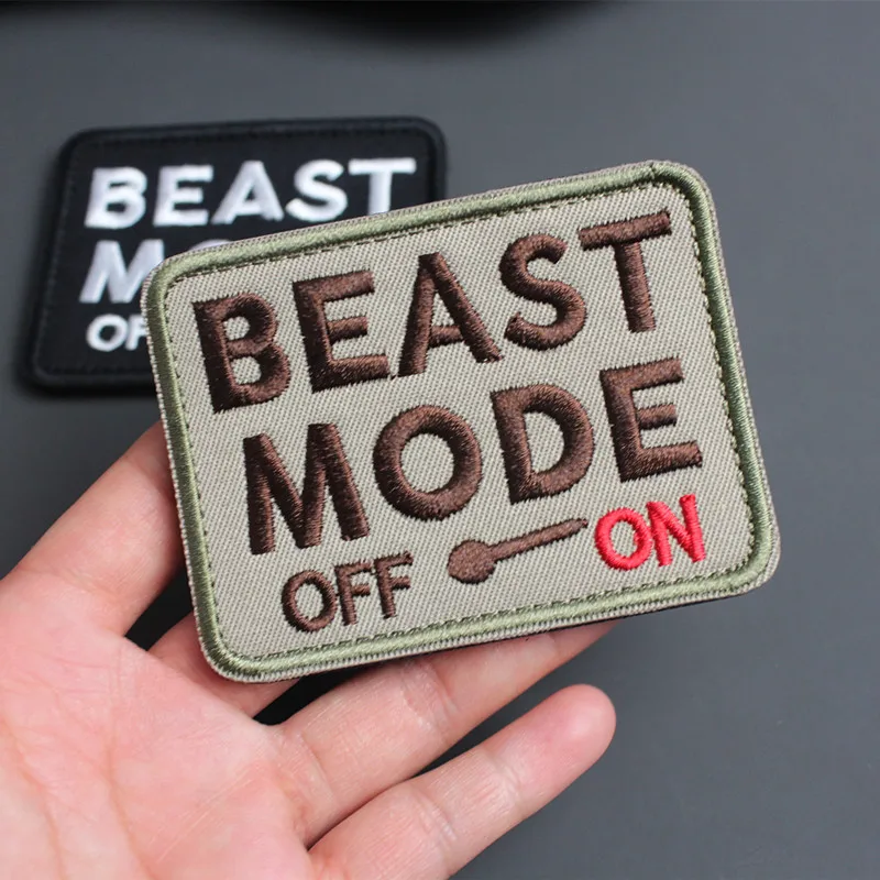 MODO BEAST ON OFF Parches bordados Carta táctica para ropa Mochila Accesorios Brazaletes Apliques - imagen 3