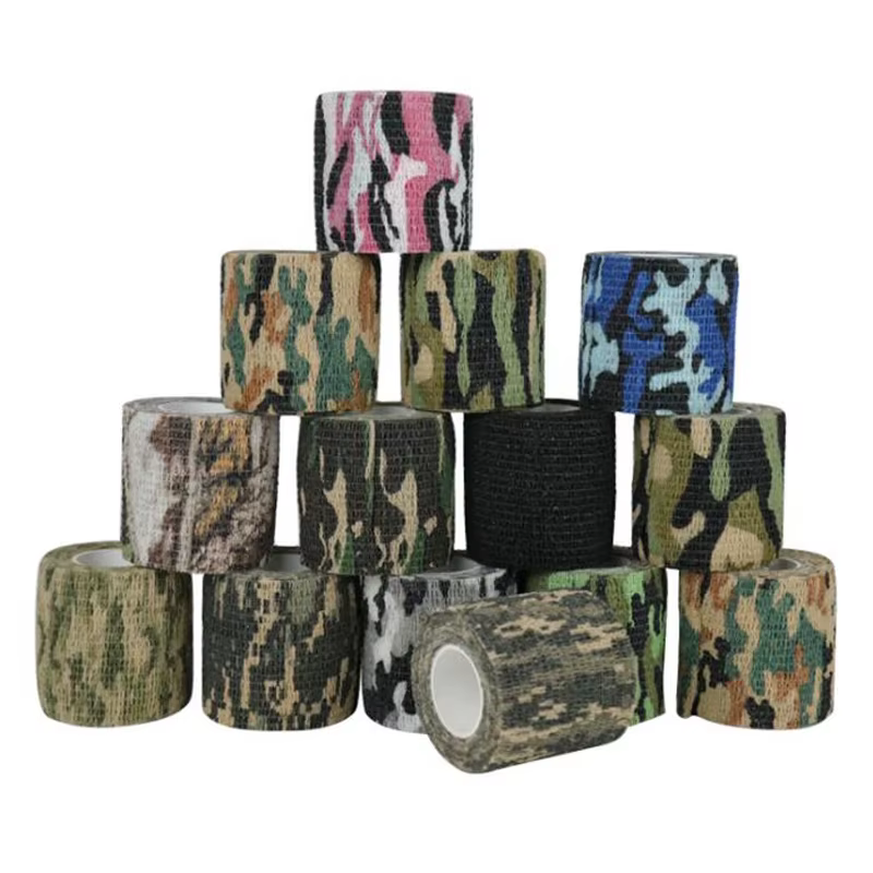 Camuflaje del ejército 5*450cm impermeable Camping senderismo autoadhesivo elástico camuflaje cinta vendaje caza al aire libre Paintball estiramiento - imagen 3
