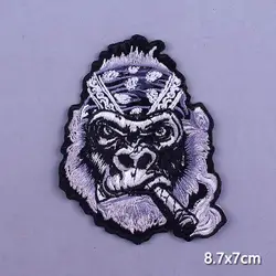 Parche bordado calavera homologable para chaqueta vaquera