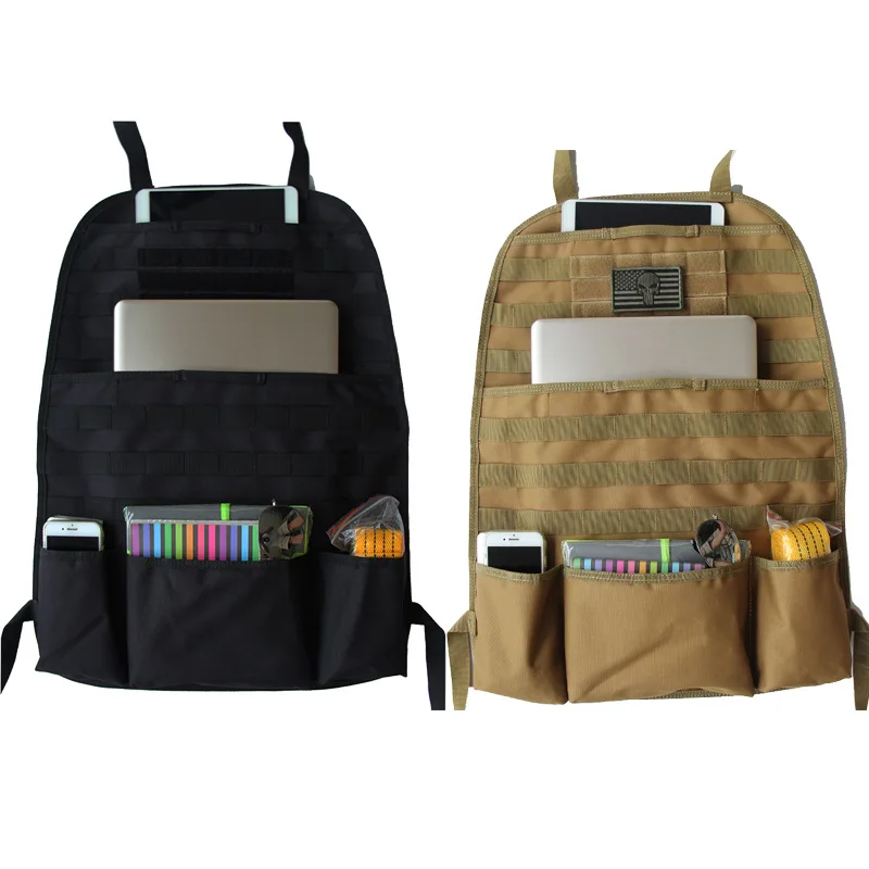 Organizador táctico para asiento trasero de coche, accesorio deportivo multifunción, bolsillos de almacenamiento, 1000D, bolsa para funda de asiento Molle para exteriores - imagen 5