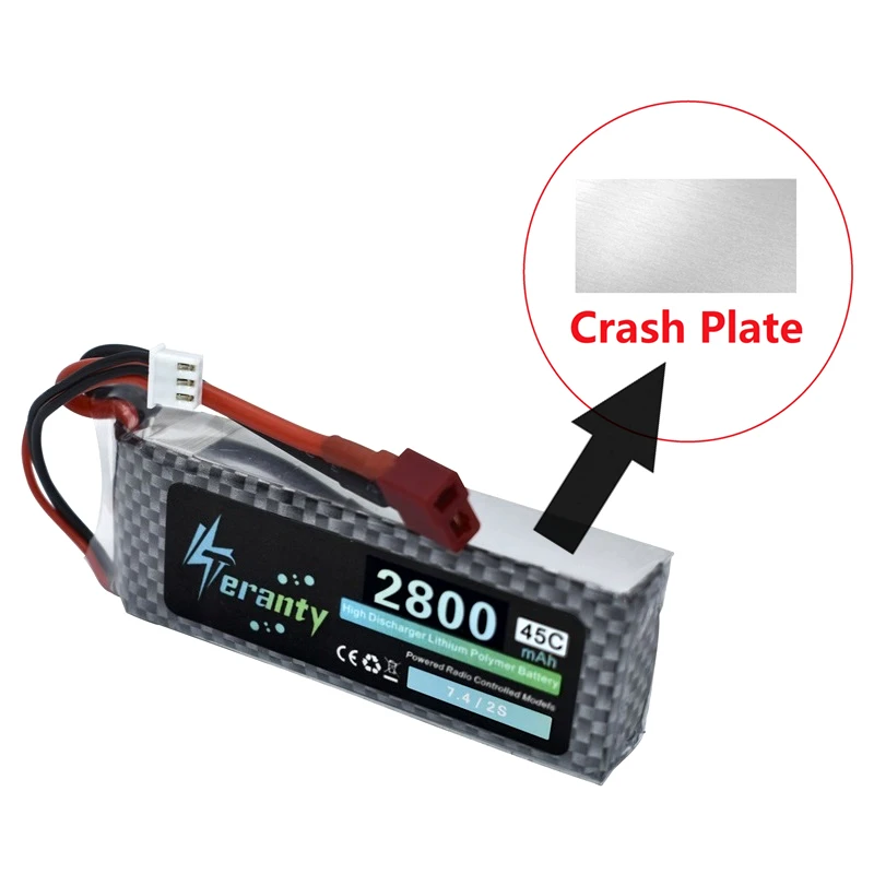 Wltoys-batería Lipo recargable 144001 2s, 7,4 V, 2800mAh, cargador para Wltoys 1/14 144001 RC, coche y barco - imagen 2