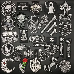 Parche calavera bordado táctico motorista – Coser o planchar